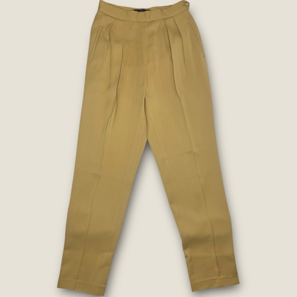 Ralph‎ Lauren Purple Label Women's Tan Pleated Trousers Size 8